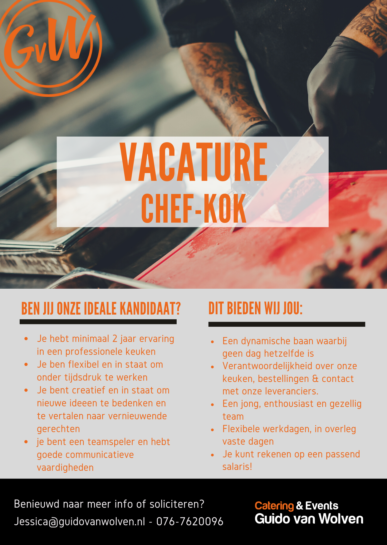 Vacature chef-kok